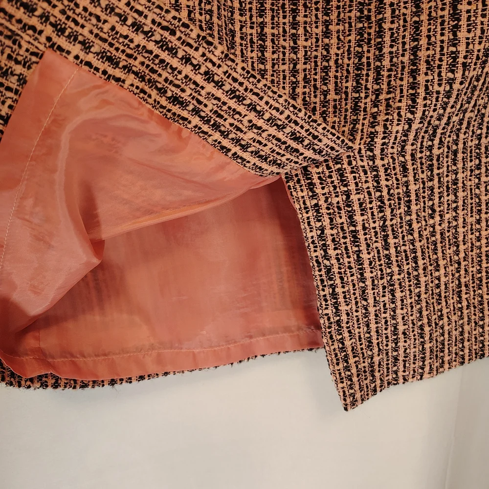 Evan Picone Textured Pink and Black Pencil Skirt